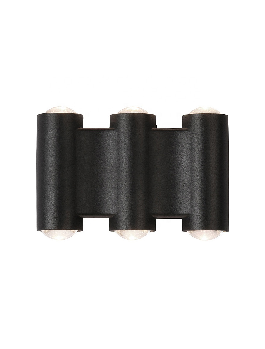 Настенный LED-светильник MK/SG-2262-6, IP54, 135×100×45 мм, 6/1W, 3000K, чёрный, LuminaLED