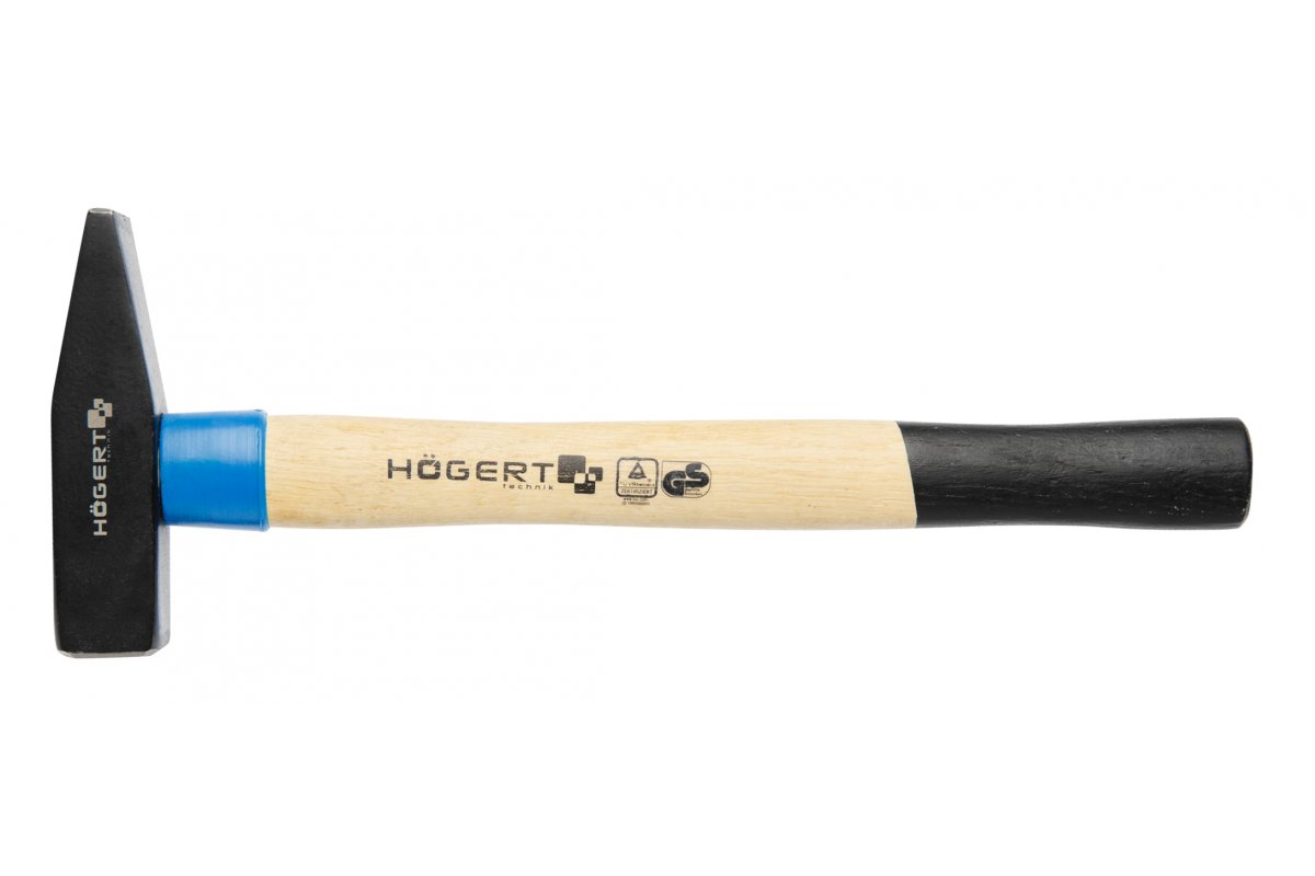 Кованый молоток для слесаря, 800 г, с деревянной рукояткой, HOGERT