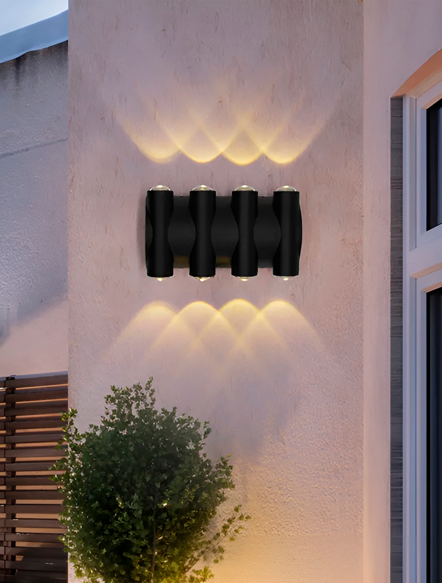 Aplică LED SG-2266-8  185x100x45mm 8/1W 3000K IP65 neagră LuminaLED