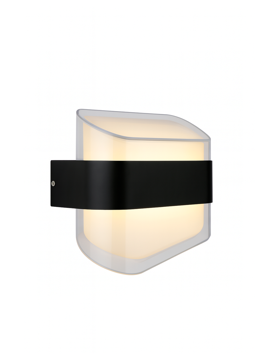 Aplică LED MK/SG-1035-2 IP54 160x130x75mm 2/6W 3000K neagră LuminaLED