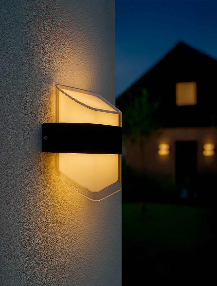 Aplică LED MK/SG-1035-2 IP54 160x130x75mm 2/6W 3000K neagră LuminaLED