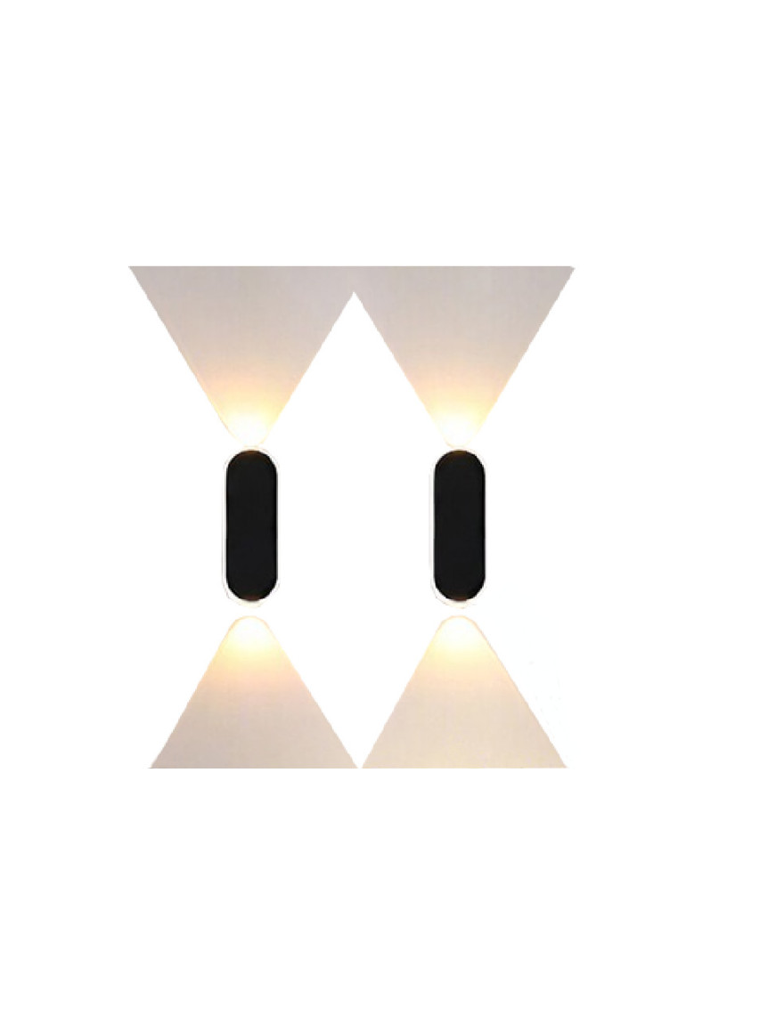 Aplică LED MK/SG-2279-2 IP54 128x48x38mm 2/1W 3000K neagră LuminaLED