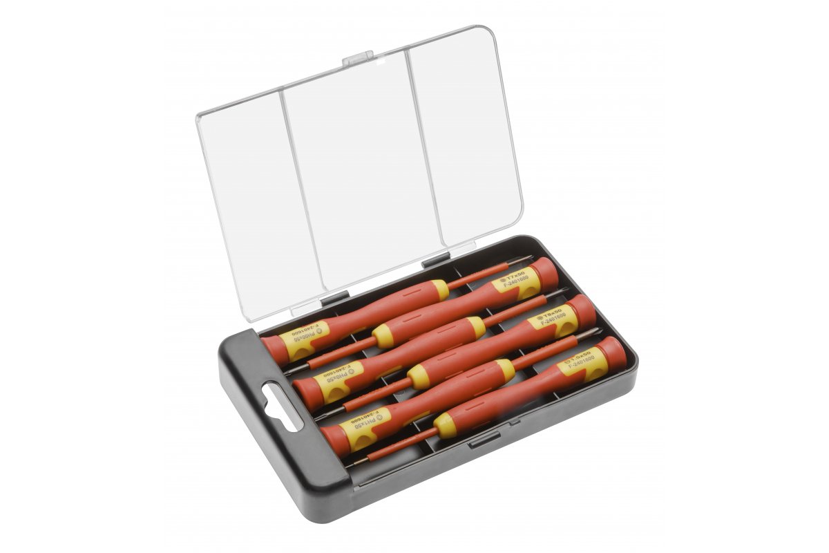 Set șurubelnițe de precizie izolate 1000 V, Otel CrMo, 6 buc. HOGERT