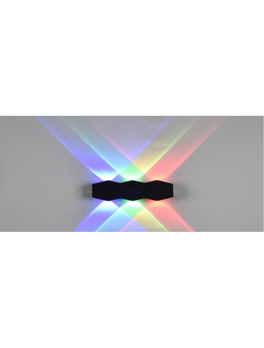 Aplică LED MK/SG-MH006 IP65 160x80x35mm 6/1W RGB neagră LuminaLED