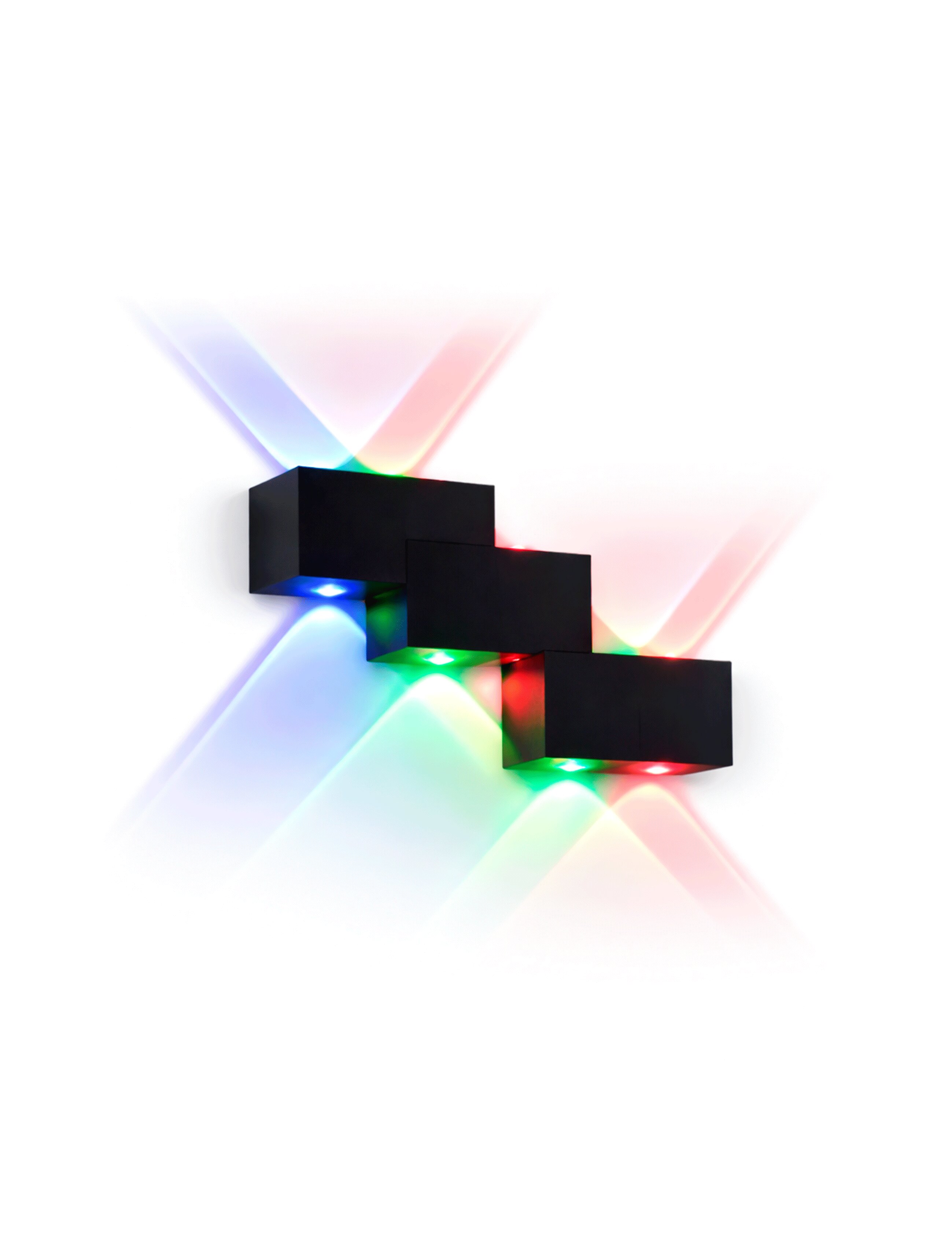 Aplică LED MK/SG-MJ006 IP65 120x140x35mm 6/1W RGB neagră LuminaLED