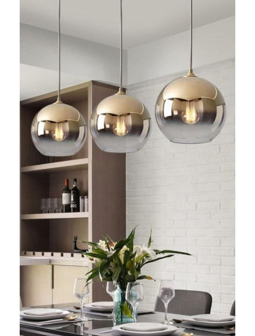 Lustră JH-521 L70x20x20cm, E27/3,Glass,Gold LuminaLED