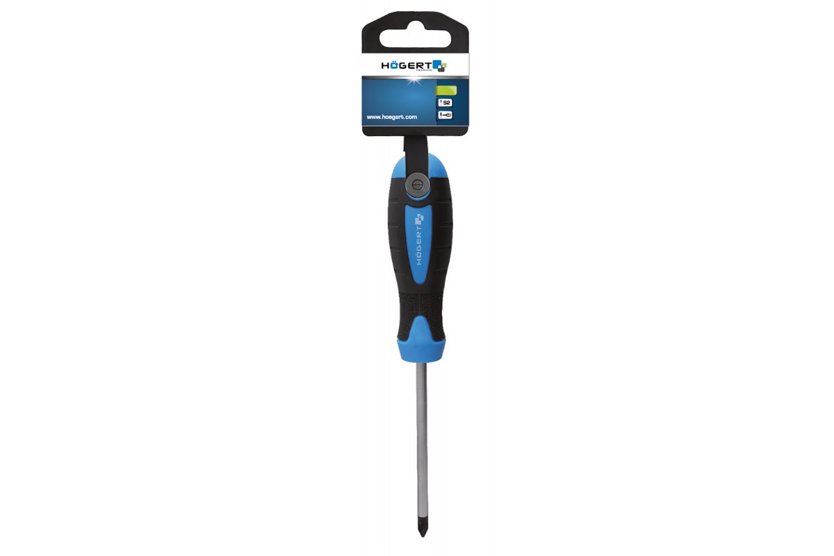 Крестовая отвертка PZ1, 100 мм, сталь S2, HOGERT