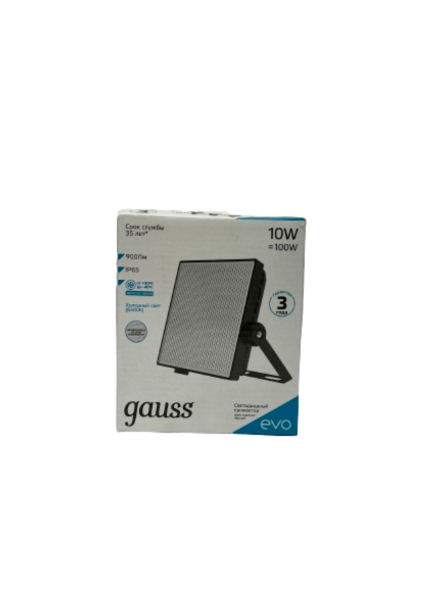 * Proiector LED 10W 6500K IP65 negru GAUSS EVO