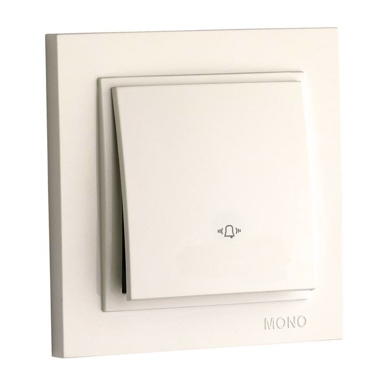 Кнопка дверного звонка цвета слоновой кости Despina Mono