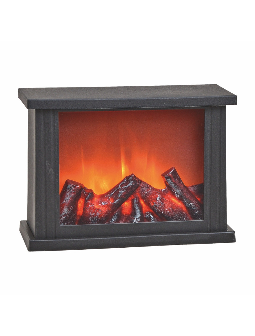 Șemineu decorativ  LED 220V 29Х23Х10cm, plastic, negru