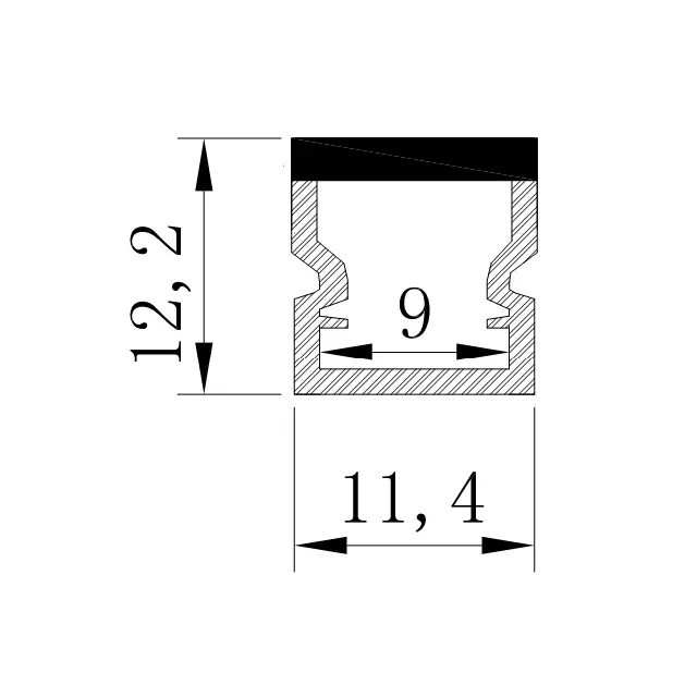* Profil aluminiu cu dispersor HL-BAPL065-F Elmos