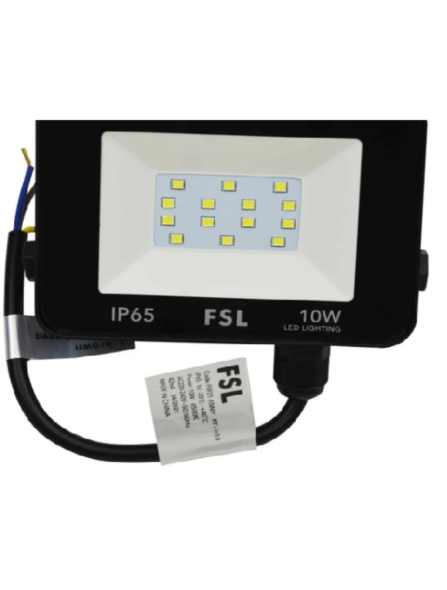 Proiector LED 10W IP65 negru lumina verde GAUSS Elementary
