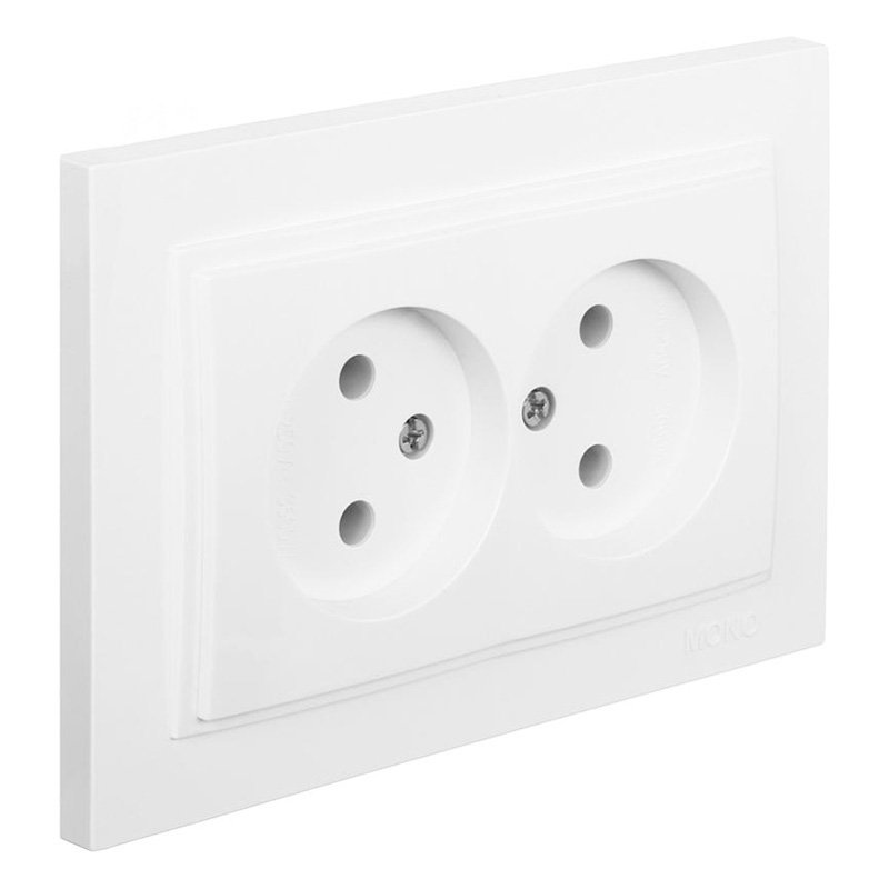 Priză 2p albă Despina Mono