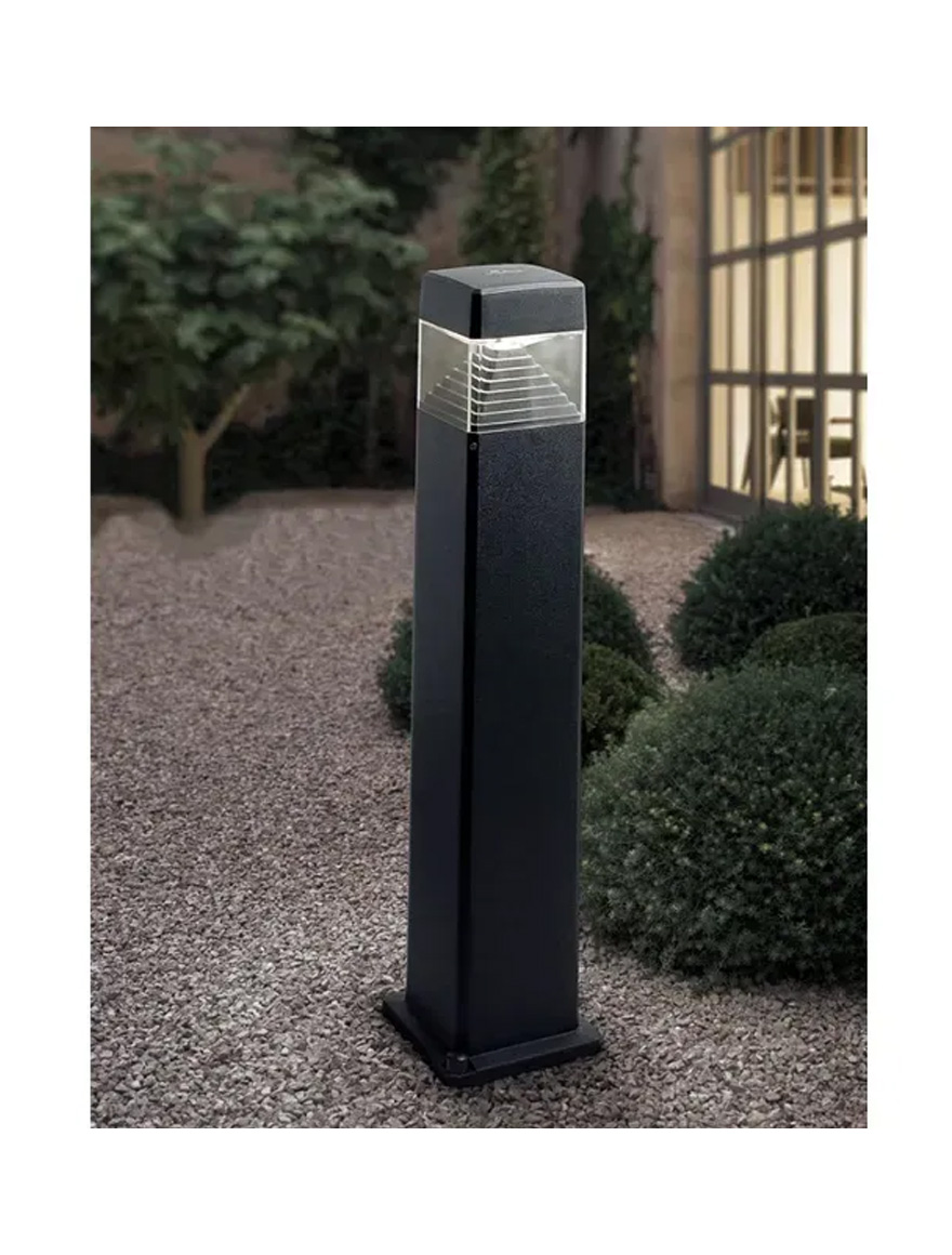 Светильник Fumagalli ESTER 500, парковый столб, черный, прозрачный, цоколь GX53, LED 7 Вт, 4000K 2