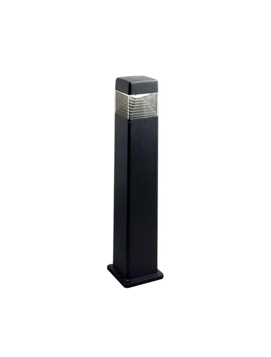 Светильник Fumagalli ESTER 500, парковый столб, черный, прозрачный, цоколь GX53, LED 7 Вт, 4000K