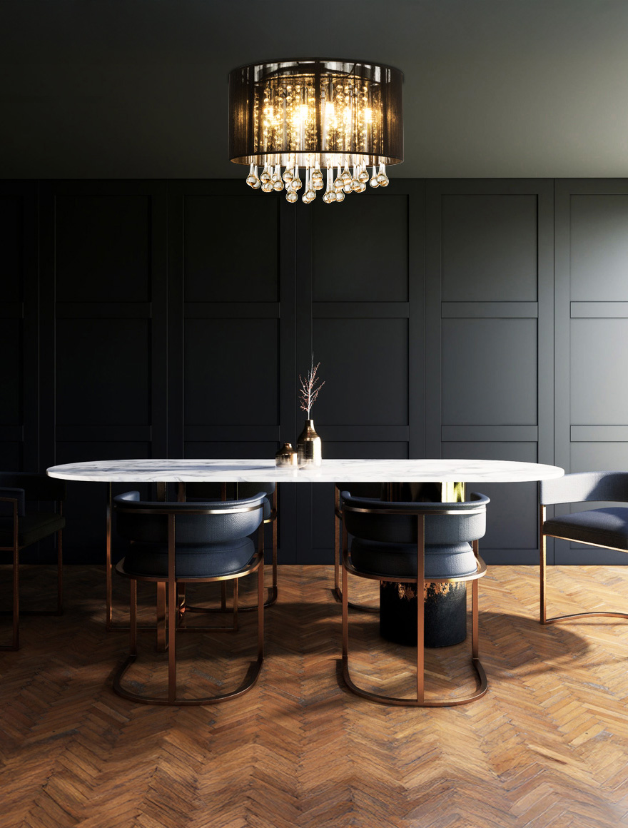 Lustra VERONA RLX92174-8B 8XG9 40W D400XH30 chr. bk ZUMALINE