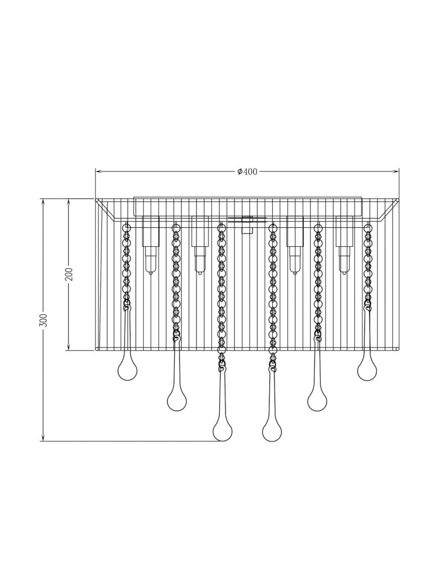 Lustra VERONA RLX92174-8B 8XG9 40W D400XH30 chr. bk ZUMALINE