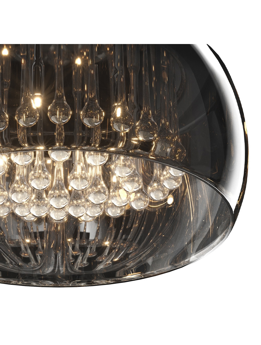 Люстра CRYSTAL C0076-05L-F4FZ 5XG9 42W хрустальный хром дымчатый ZUMALINE