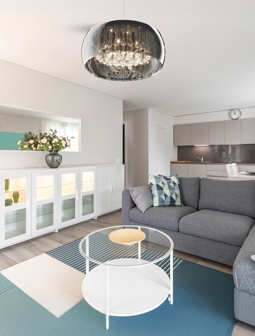 Люстра CRYSTAL C0076-05L-F4FZ 5XG9 42W хрустальный хром дымчатый ZUMALINE