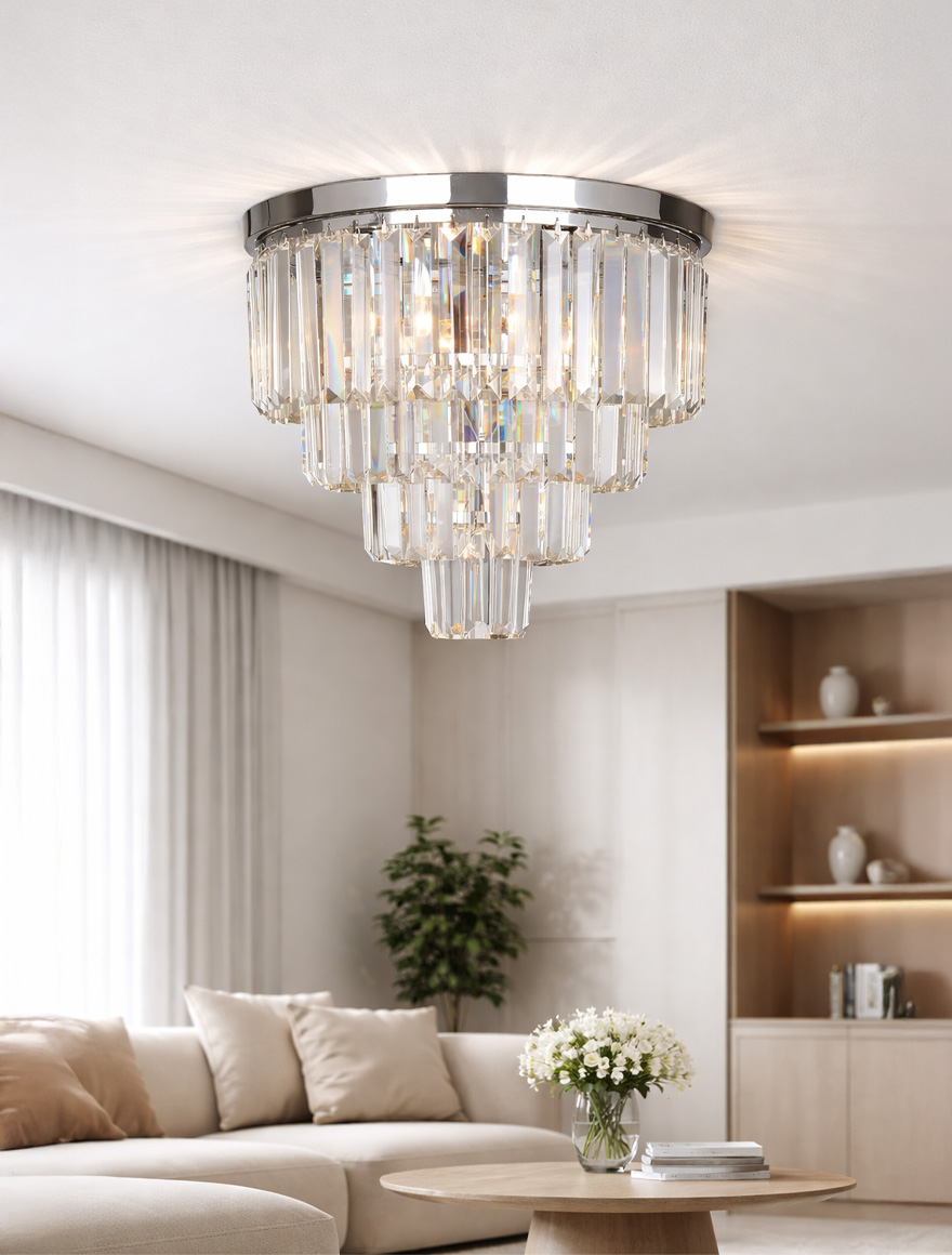 Lustră AMEDEO FC17106 5xE14 40W crystal glass chrome ZUMALINE