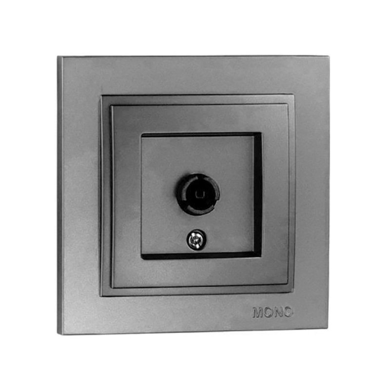 Розетка телефонная (623K CAT3) антрацит Despina Mono 10шт.