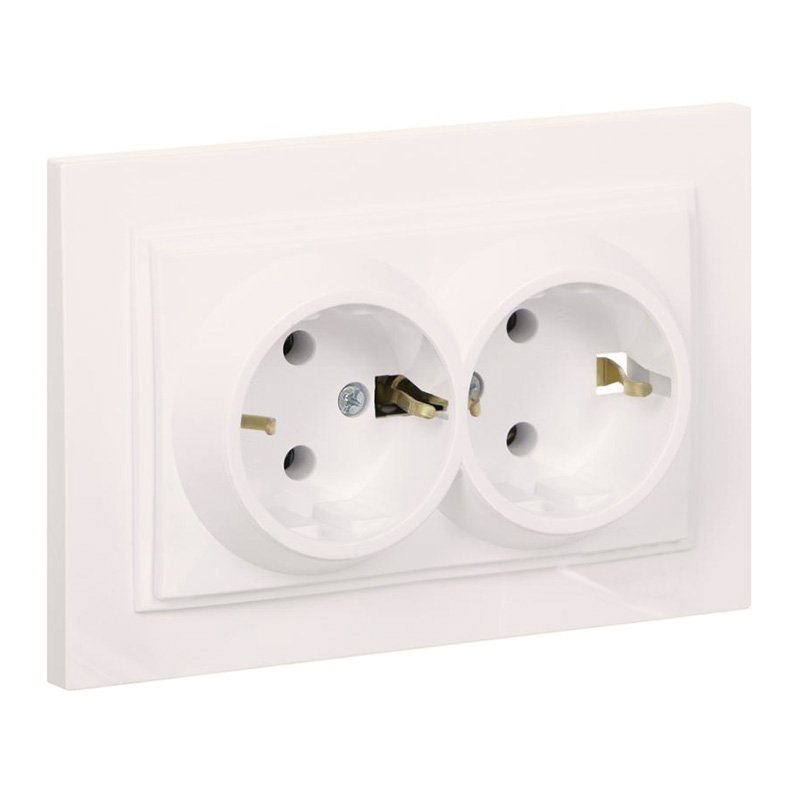 Розетка 2-полюсная л/п слоновая кость Despina Mono
