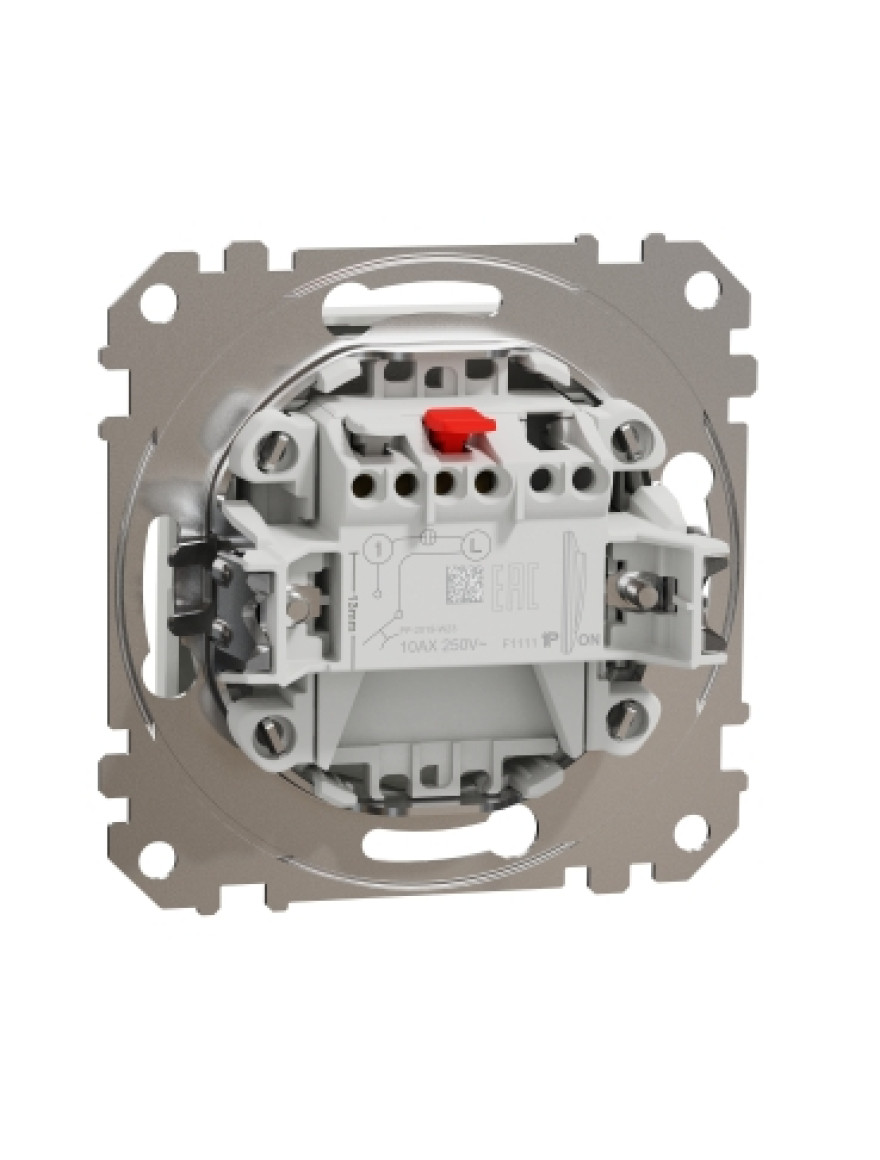 Întrerupător unitar cu revenire 10A alb SDD111111 Sedna Noua