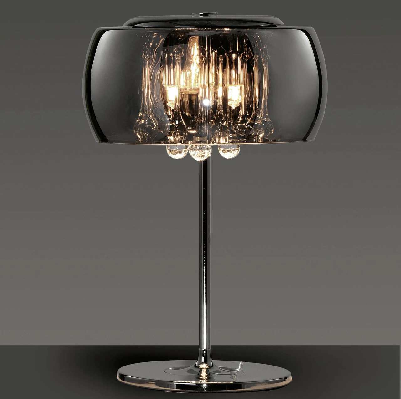 Настольная лампа CRYSTAL T0076-03E-F4FZ 3xG9 42W стеклянный кристалл хром ZUMALINE