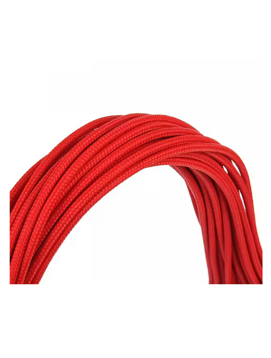 Cablu textil Retro 2x0,75mm PVC 10005 roșu 50m