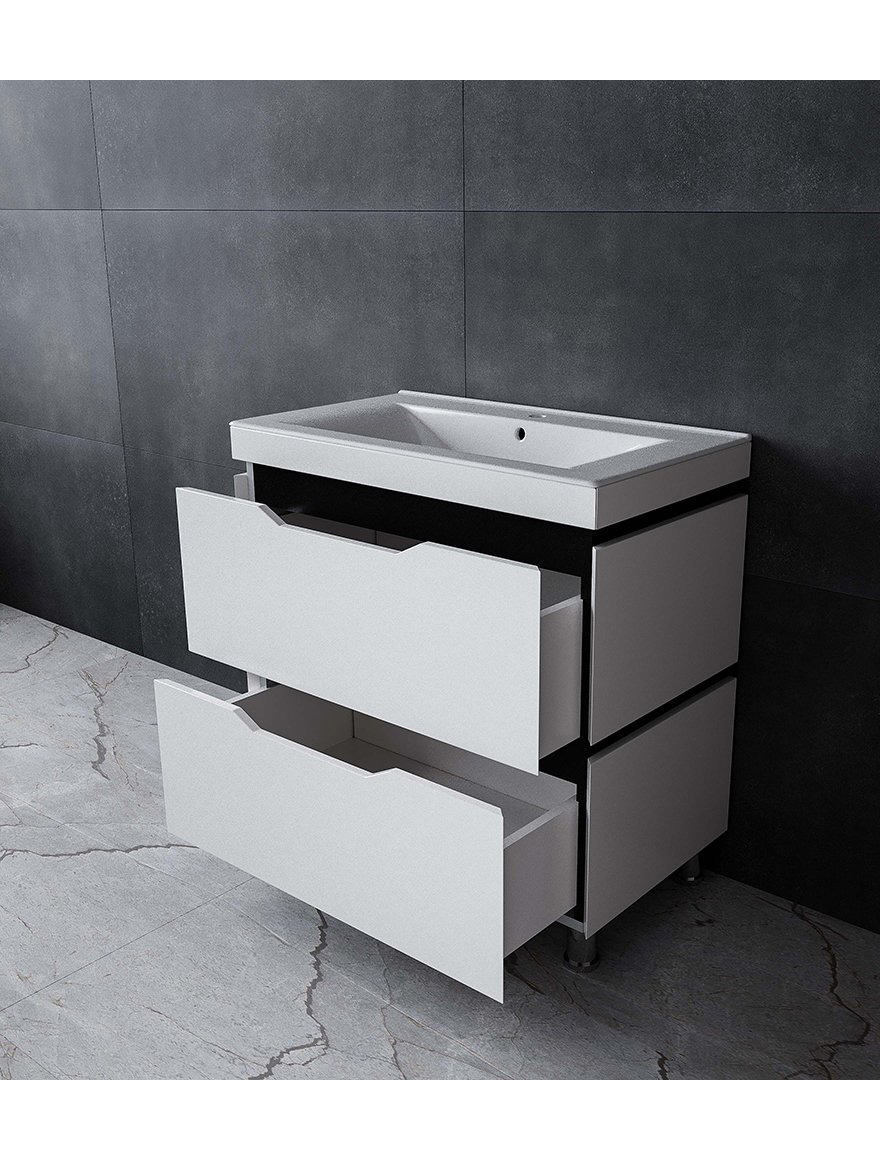Тумба с 2 ящиками Dofine-80 белая 85×82×47 см 3