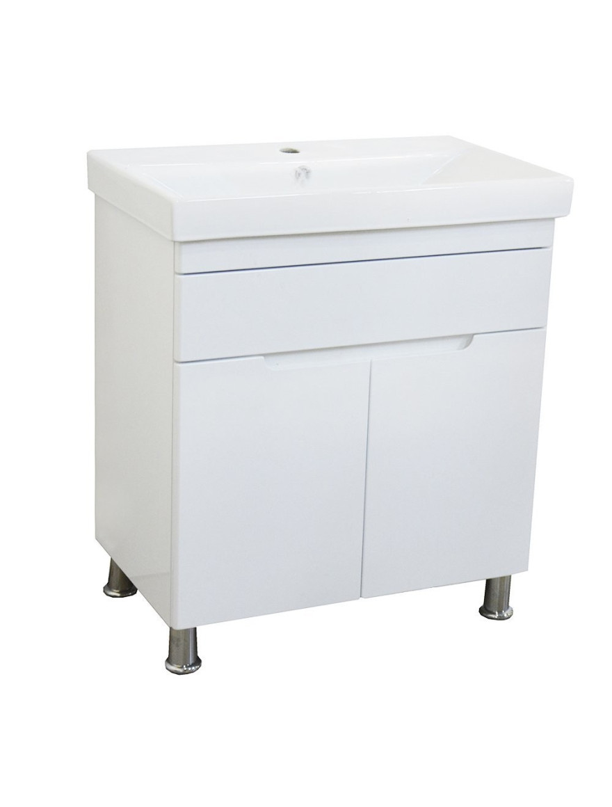 1511554 Masca cu sertar 2 usi si lavoar Dijon-75 85x76x47cm alb