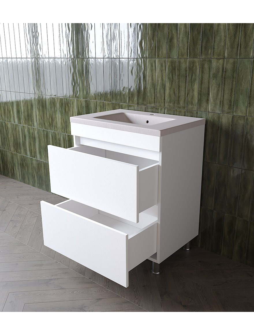 Тумба с 2 ящиками Picardie белая 85×70×47 см 1511438 3