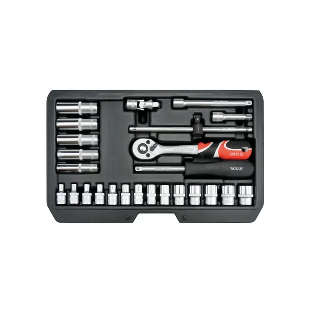 *Set chei tubulare cu antrenor 1/4" 25buc, xs Yato
