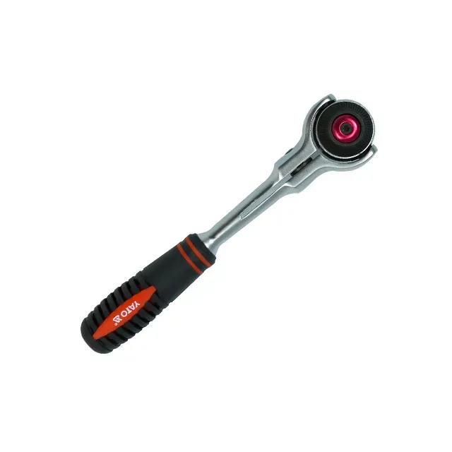 Трещоточный ключ YATO 1/4" 145 мм, 72 зуба, вращающаяся головка