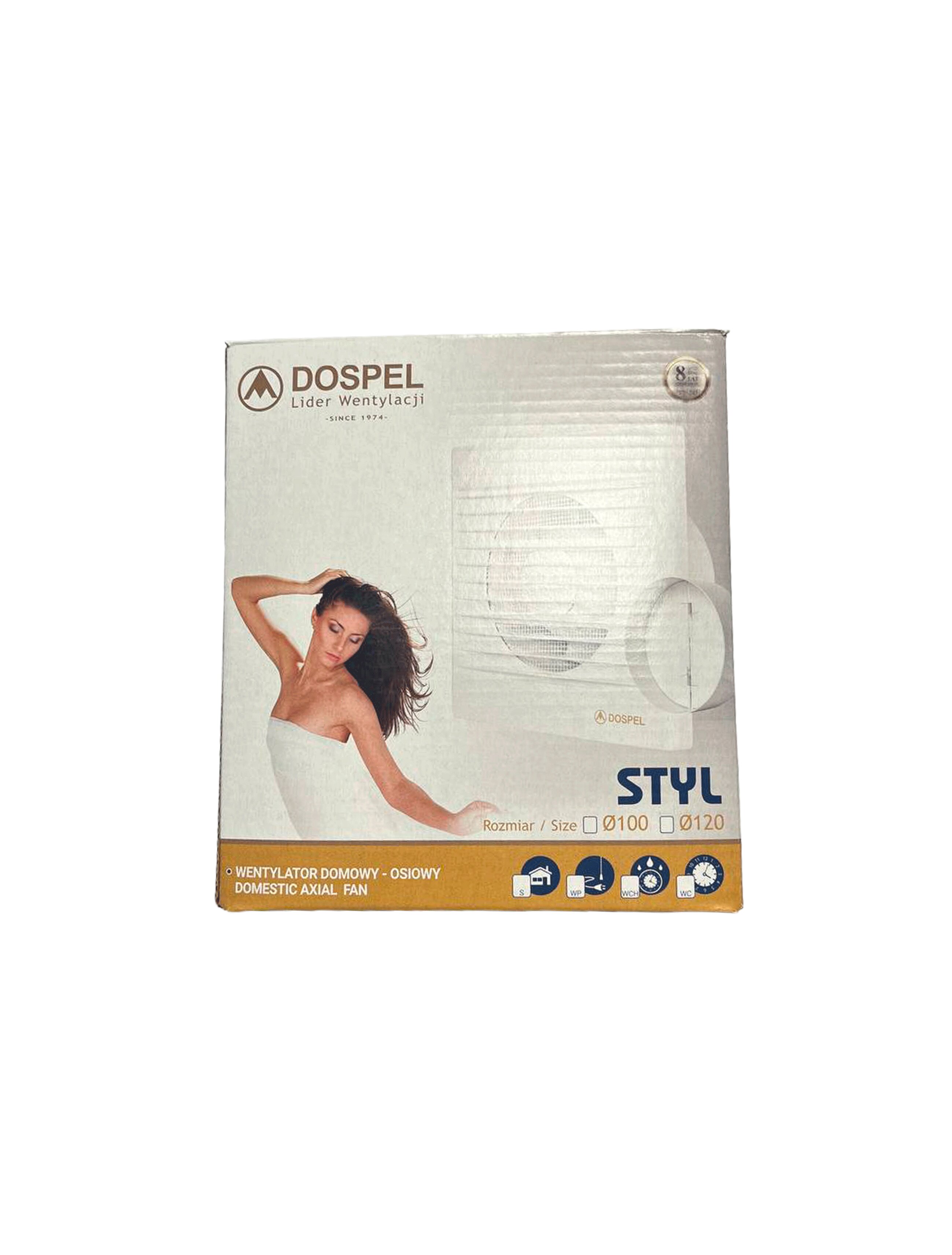 Осевой вентилятор, STYL II Ø120 S, 150 м³/ч, DOSPEL 007-1131