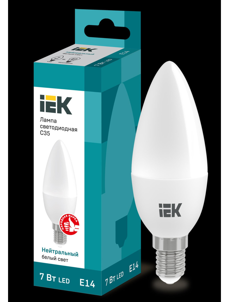 * BEC LED ECO C35 Candle 7W 230V 4000К E14 IEK