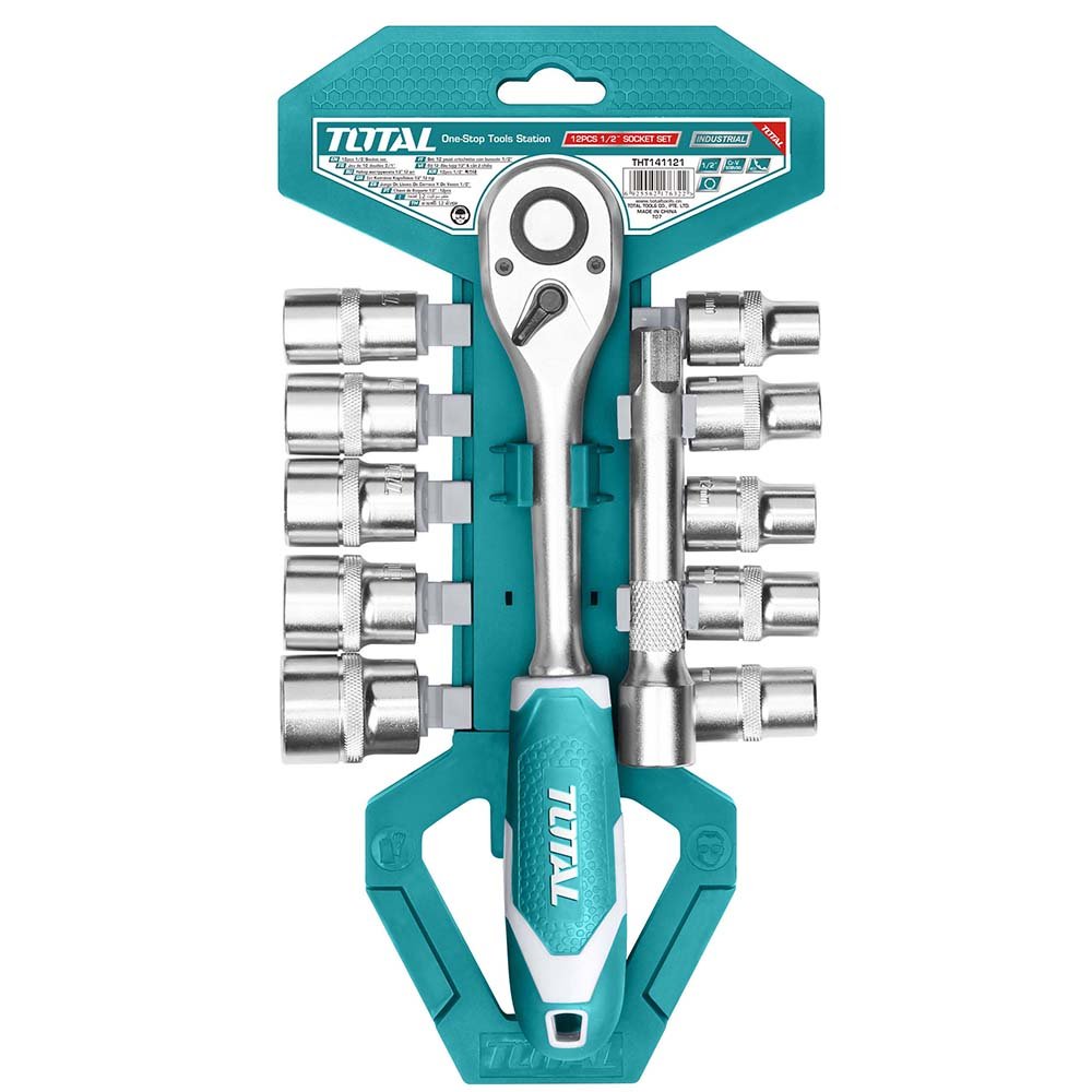 Set cap cheie tubulară 12buc. Total THT141121