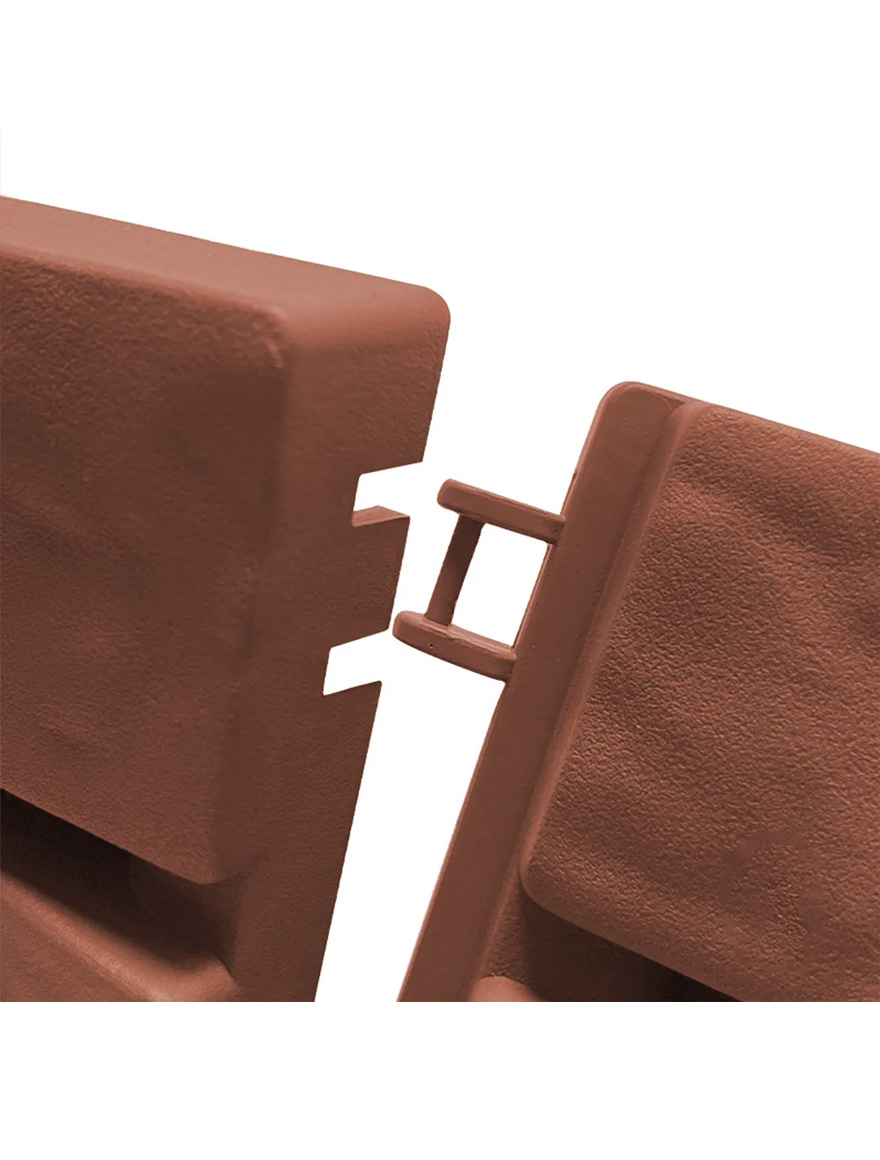 Gard decorativ pentru curte/gradina "Caramida" 4buc 42Х17.5cm