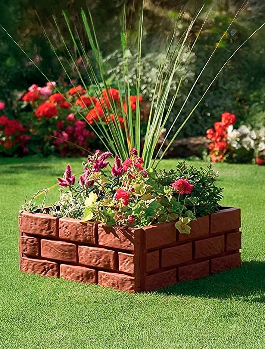 Gard decorativ pentru curte/gradina "Caramida" 4buc 42Х17.5cm