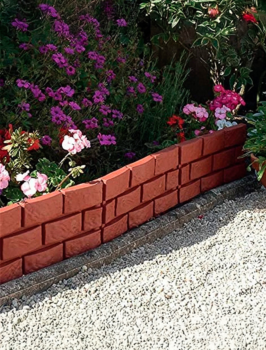 Gard decorativ pentru curte/gradina "Caramida" 4buc 42Х17.5cm