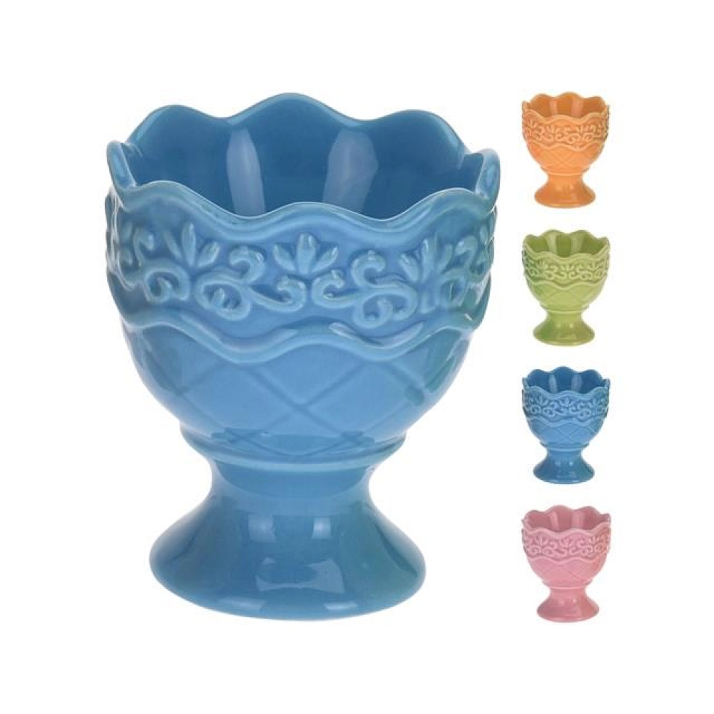 **Suport pentru oua, Ornament, 6.5X5.5X5.5cm, 4 culori, ceramic 14723