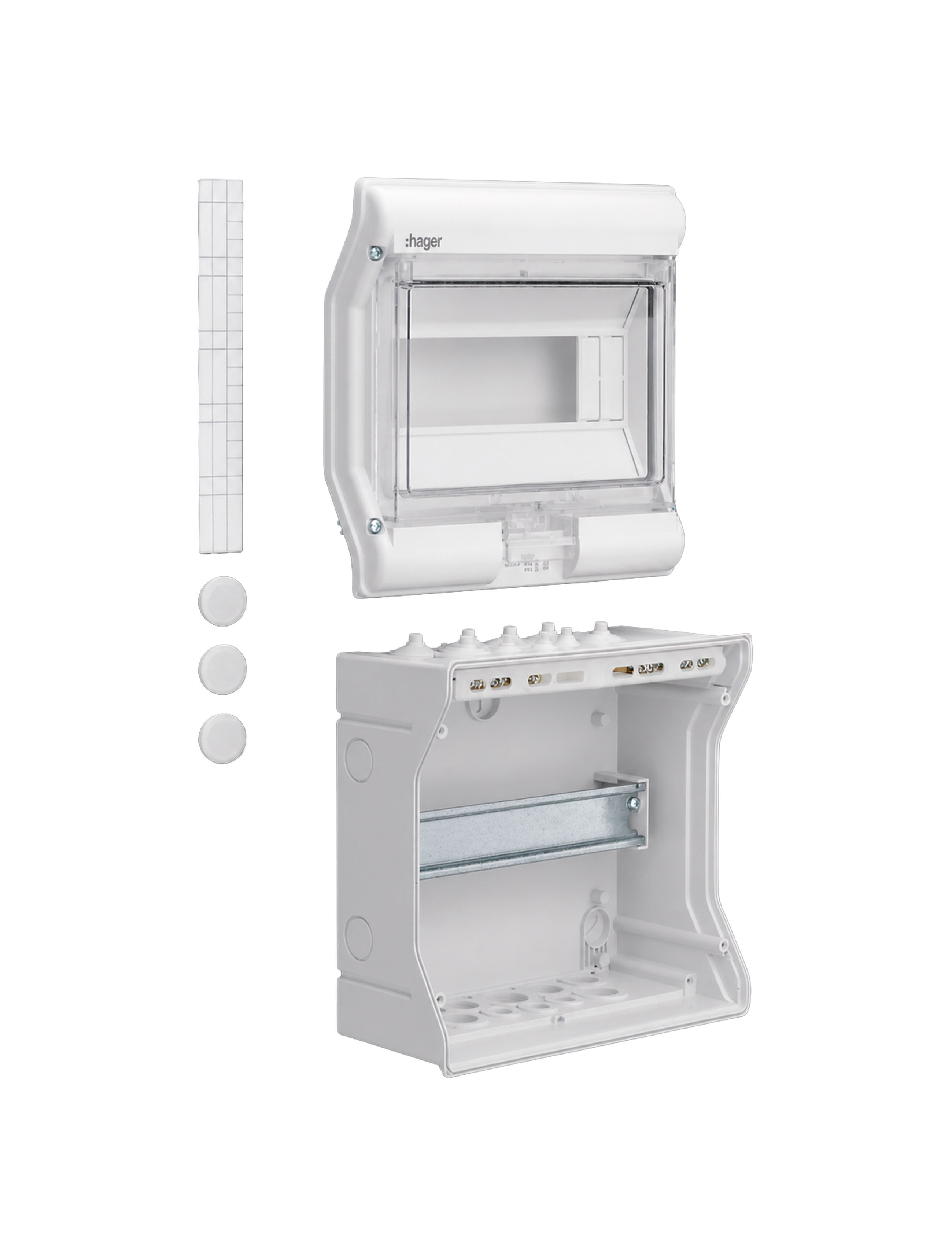 Minitablou VECTOR IP65 1x10M ușă transparentă VE110D