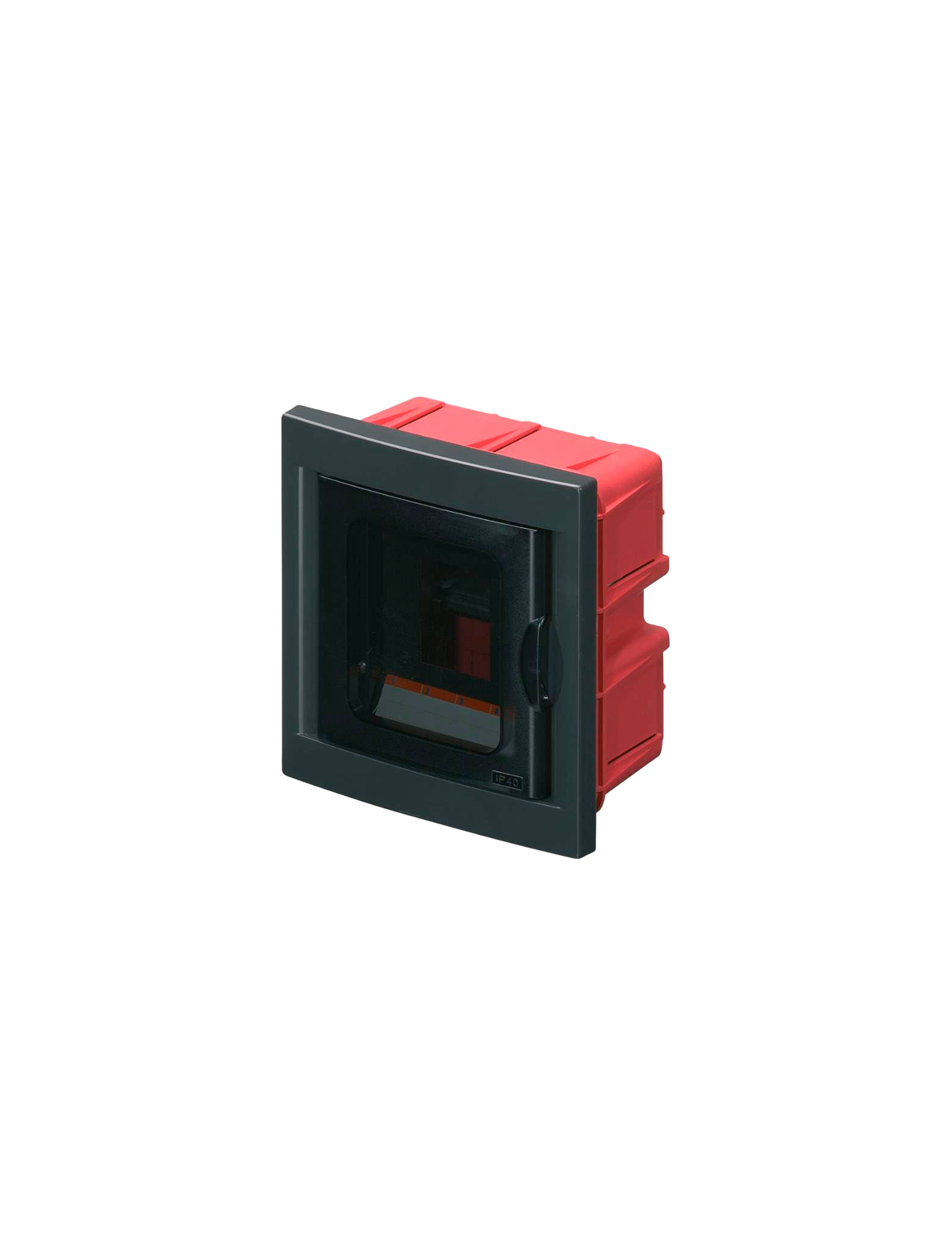 Panou p/u automate incorporat IP40  4 MOD TOTAL  negru