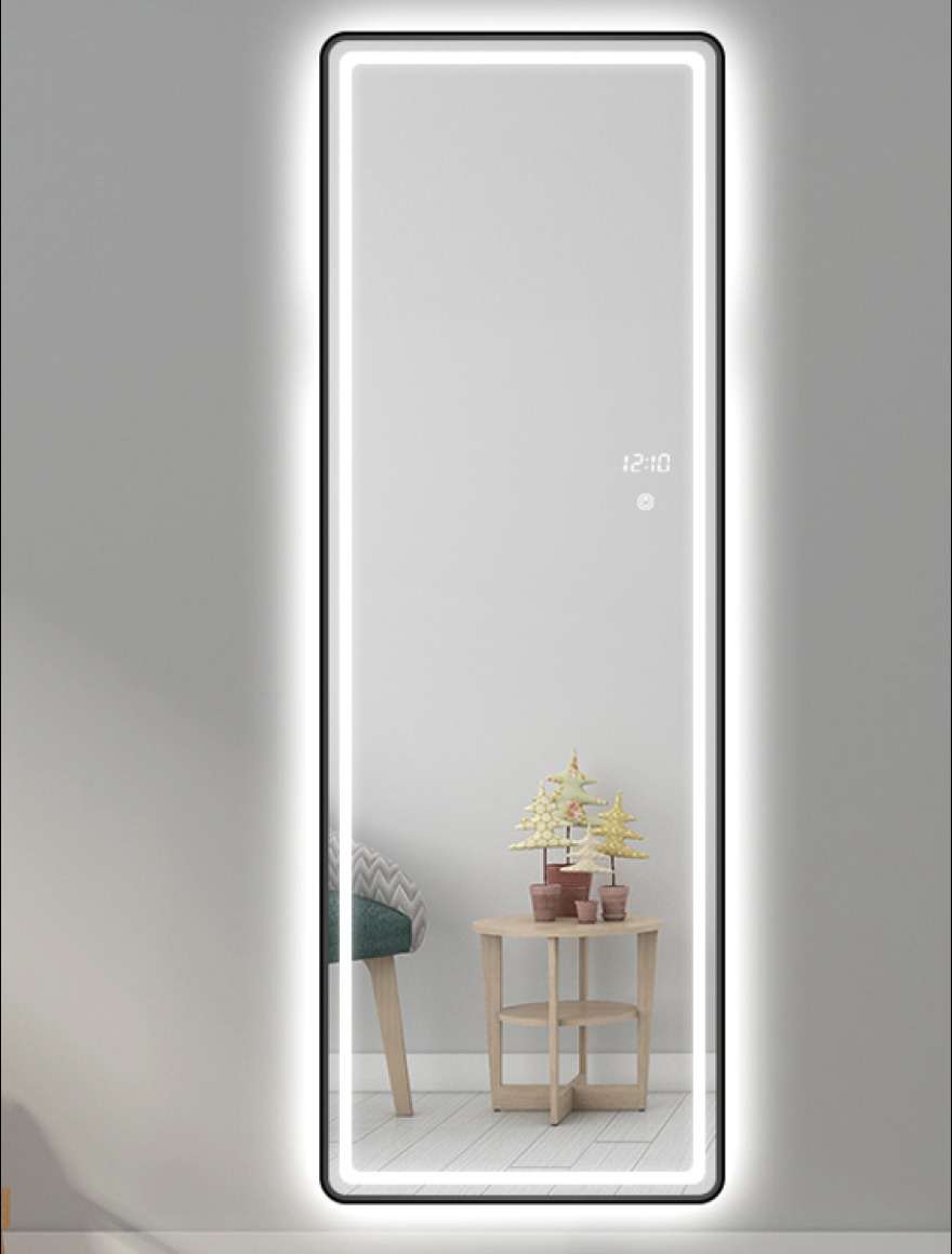 6007-50160 Oglindă LED touch contr dim,blk-gld,50x160x40cm LuminaLED