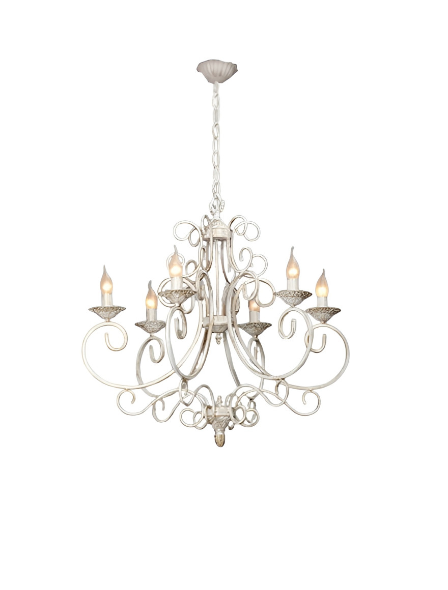 Lustră V1094-0/6хE14 max 40W 189x65x65cm crem LuminaLED