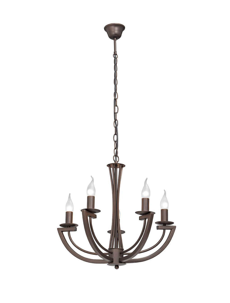 Люстра V3295-7/5хE14, макс. 40 Вт, 103x40x40 см, бронзовый цвет, LuminaLED