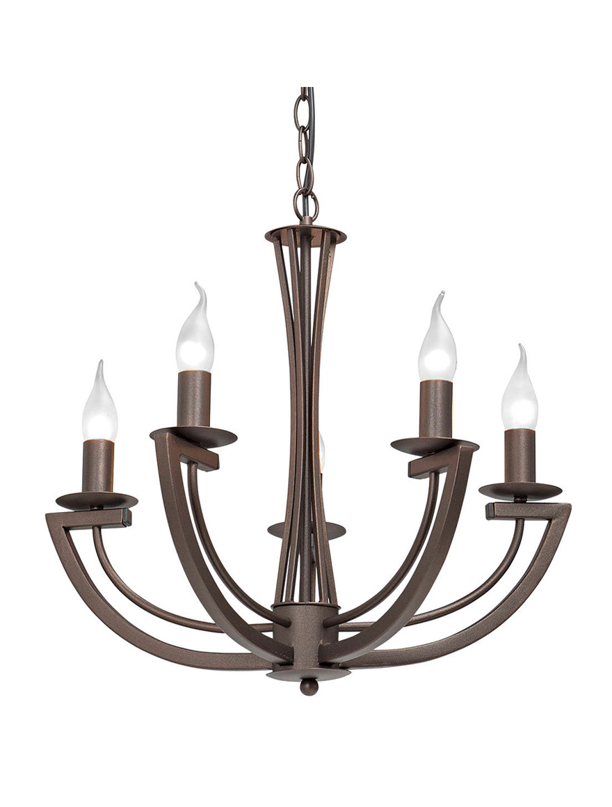 Люстра V3295-7/5хE14, макс. 40 Вт, 103x40x40 см, бронзовый цвет, LuminaLED