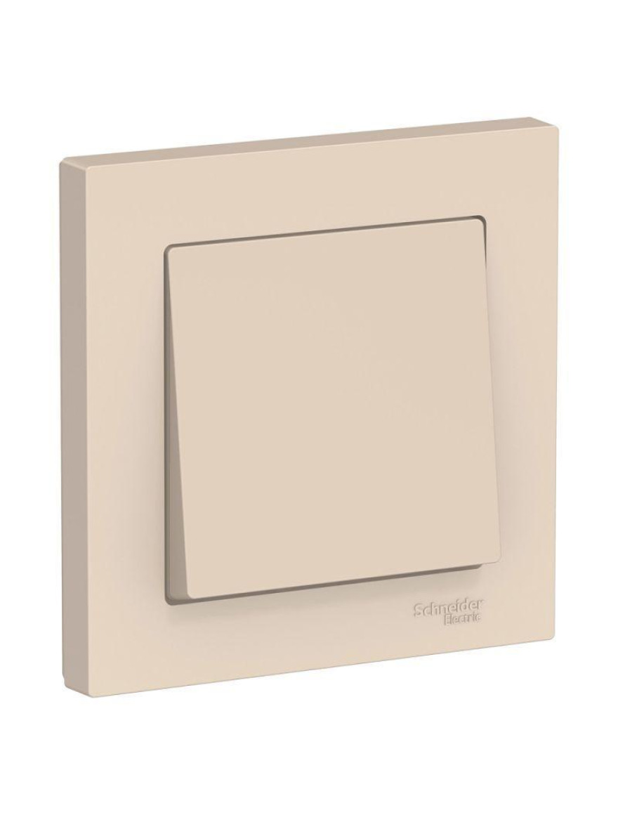 Întrerupător ATLAS 1cl 10A 250V crem cu ramă SCHNEIDER