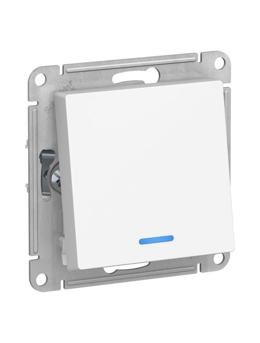 Întrerupător ATLAS 1cl cap-scară cu indicator 10A 250V alb (20buc) SCHNEIDER