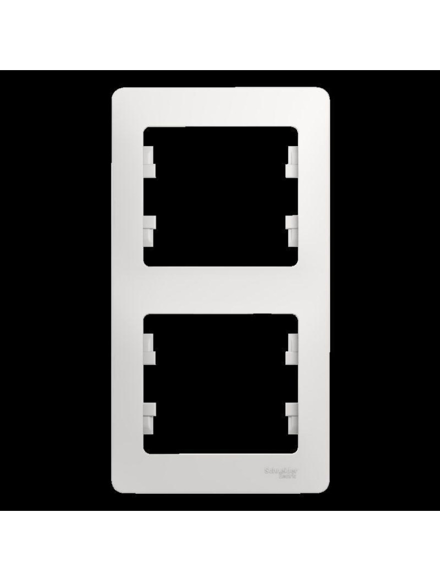 Ramă 2 loc verticală albă GLOSSA SCHNEIDER